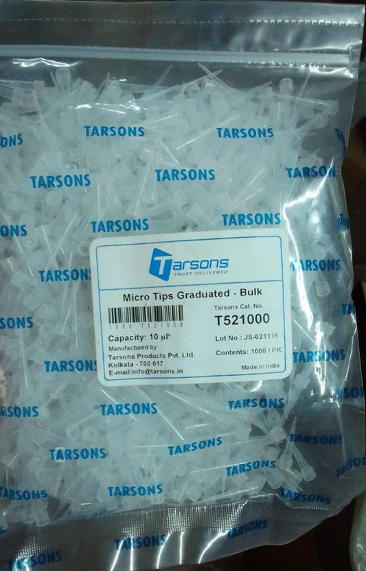 TARSONS PIPETTE TIPS 10UL