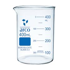 BEAKER 400ML (BOROSILICATE)