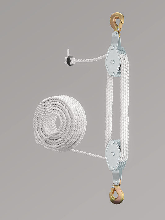BLOCK & TACKLE FOR SINGLE PULLEY SYSTEM