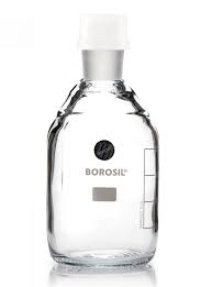 BOTTLE BOD WITH IC GLASS STOPPER AND PLACTIC CAP 300ML (BOROSIL®) 1250022