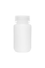 BOTTLE WIDE MOUTH WITH SCREW CAP HDPE 125ML
