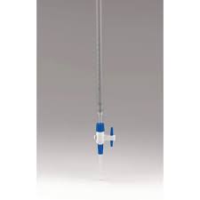 BURETTE 50ML-CLASS B BLUE PTFE STOPCOCK (PYREX)-BROWN PACKING