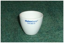 CRUCIBLE PORCELAIN 50ML 43MM HEIGHT FISHERBRAND UK-1150℃