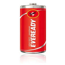 DRY CELL SIZE D EVEREADY RED PAIR