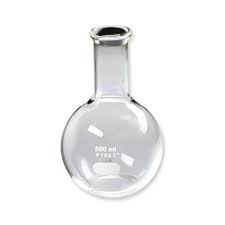 FLASK BOILING-FLAT BOTTOM 500ML (PYREX)