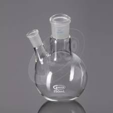FLASK BOILING-ROUND BOTTOM 2 NECK 500ML, 24/29, 19/26 (BOROSIL®)