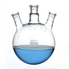 FLASK BOILING- ROUND BOTTOM 3 NECK 2000ML, 24/29, 19/26 (BOROSIL®)