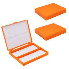 MICROSCOPE SLIDE BOX FOR 100 SLIDES PLASTIC