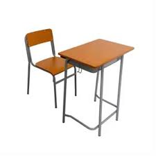 STUDENT DESK (BLOCK BOARD TOP) & CHAIR (9MM PLY WOOD)