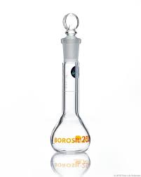 VOLUMETRIC FLASK 25ML (BOROSIL®) PLASTIC STOPPER CLASS B