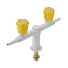 GAS TAP-TWO WAY COMPLETE WHITE