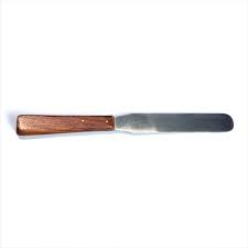 SPATULA FOR CHEMIST WOODEN HANDLE FLAT SCOOP 4"