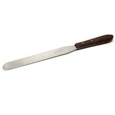 SPATULA FOR CHEMIST WOODEN HANDLE FLAT SCOOP 8"