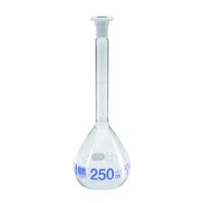VOLUMETRIC FLASK 250ML (DURAN) PLASTIC STOPPER
