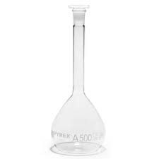 VOLUMETRIC FLASK 500ML (PYREX) CLASS A