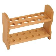 TEST TUBE STAND 12 HOLE WOODEN IMPORTED