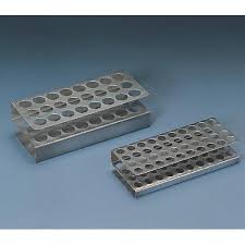 TEST TUBE STAND 18 HOLE ALUMINIUM 26MM