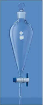 SEPARATING FUNNEL 1000ML (BOROSIL®) PEAR SHAPE BROFLO