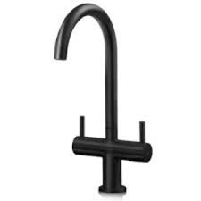 SWAN NECK WATER TAP BLACK 12" GRIFFCHEM