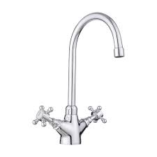 SWAN NECK WATER TAP WHITE HOT/COLD SWIVEL UK 14"