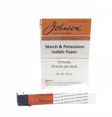 STARCH PAPER FOR IODINE DETECTION (JOHNSON-UK) PKT 200 LEAVES 018.1