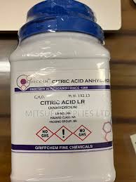 CITRIC ACID ANHYDROUS LR 500G GRIFFCHEM