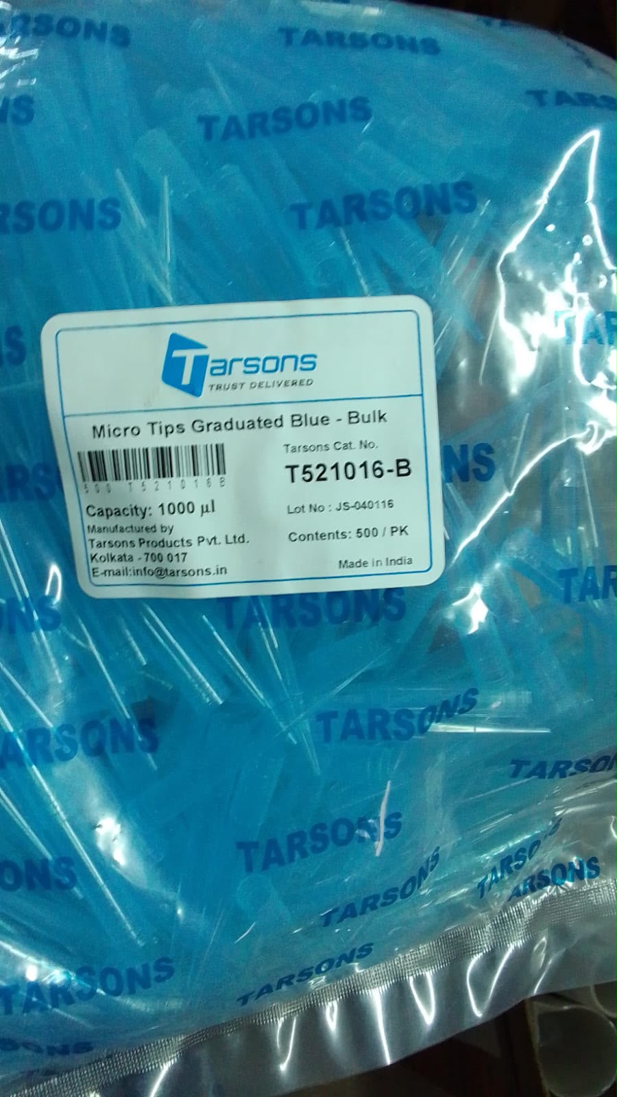 TARSONS PIPETTE TIPS 1000UL GRADUATED